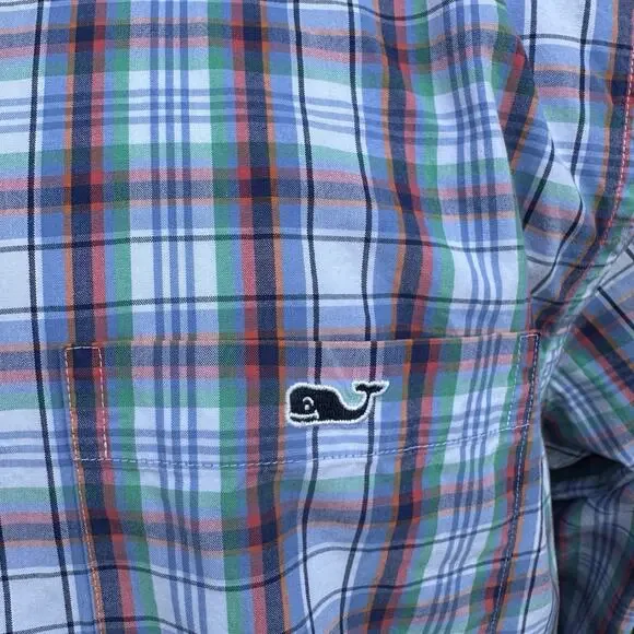 Vinyard Vines Slim Fit Tucker Shirt Men L Plaid Long sleeve - Picture 8 of 12